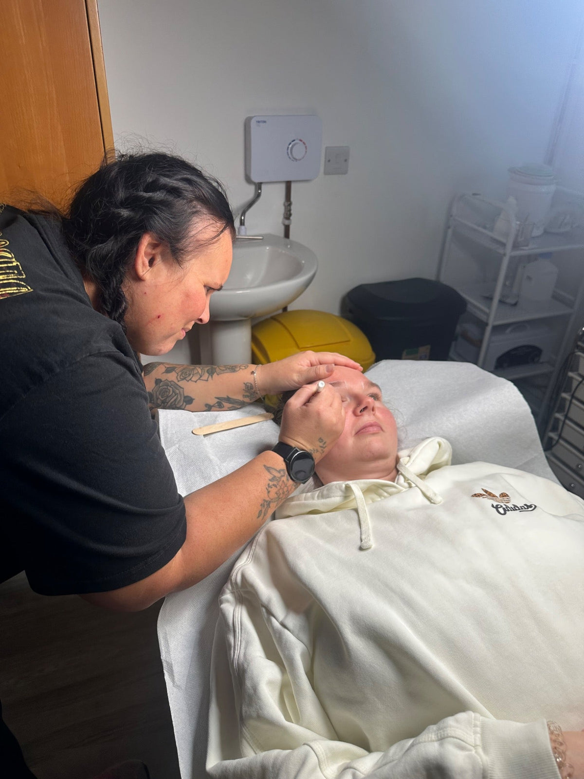Actual practical brow training at Beauty Boss Academy